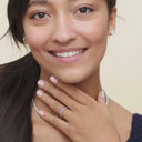 Round Diamond and Sapphire Half Eternity Band