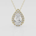 Pear Halo Pendant