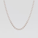 East West Emerald Tennis Necklace