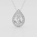 Pear Halo Pendant