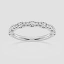 Prong Set Round Alternating Wedding Band