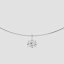 Oval Solitaire Pendant with Omega Chain
