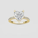 Heart Hidden Halo Pave Engagement Ring
