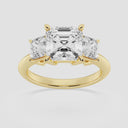 Asscher Three Stone Engagement Ring