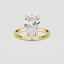 Pear Hidden Halo Engagement Ring