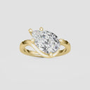 Pear Shaped Wave Engagement Ring