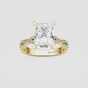 Radiant Double Twist Engagement Ring