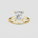Cushion Basket Solitaire Engagement Ring