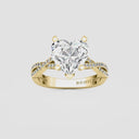 Heart Double Twist Engagement Ring