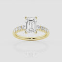 Emerald Graduated Side Stone Stone Engagement Ring