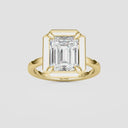 Emerald Georgian Bezel Set Engagement Ring