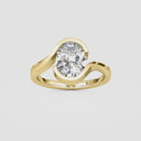 Oval Bypass Engagement Ring