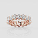 Oval Eternity Band with Side Stone Accents