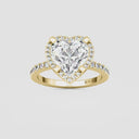 Heart Halo Pave Engagement Ring