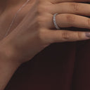 French Pave Round Eternity Band