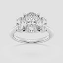 Oval Three Stone Engagement Ring