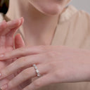 Floating Pear Wedding Band