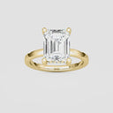 Emerald Hidden Halo Engagement Ring