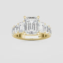 Emerald Side Stones Engagement Ring