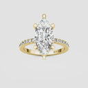 Marquise Hidden Halo Pave Engagement Ring