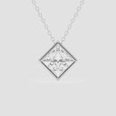 Bezel Set Princess Solitaire Pendant