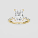 Radiant Floating Hidden Halo Engagement Ring