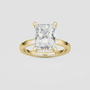 Radiant Hidden Halo Engagement Ring