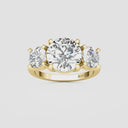Round Three Stone Engagement Ring