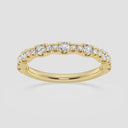 Prong Set Round Alternating Wedding Band