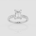 Emerald Graduated Side Stone Stone Engagement Ring