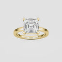 Asscher Basket Solitaire Engagement Ring