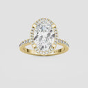 Oval Halo Pave Engagement Ring