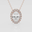 Oval Halo Pendant