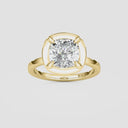 Cushion Georgian Bezel Set Engagement Ring