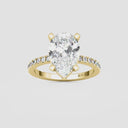 Pear Hidden Halo Pave Engagement Ring