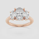 Oval Three Stone Engagement Ring