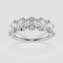 Seven Stone Oval Wedding Band
