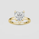 Heart Basket Solitaire Engagement Ring