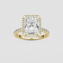 Radiant Halo Pave Engagement Ring