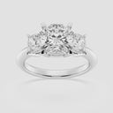Cushion Three Stone Engagement Ring