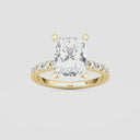 Radiant Graduated Side Stone Engagement Ring