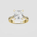Asscher Double Twist Engagement Ring