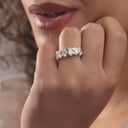 Seven Stone Oval Wedding Band