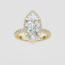 Marquise Halo Pave Engagement Ring