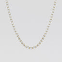 East West Emerald Tennis Necklace