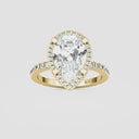 Pear Halo Pave Engagement Ring
