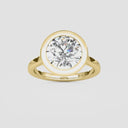 Round Bezel Set Solitaire Engagement Ring