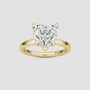 Heart Hidden Halo Engagement Ring