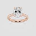 Oval Petite Solitaire Engagement Ring